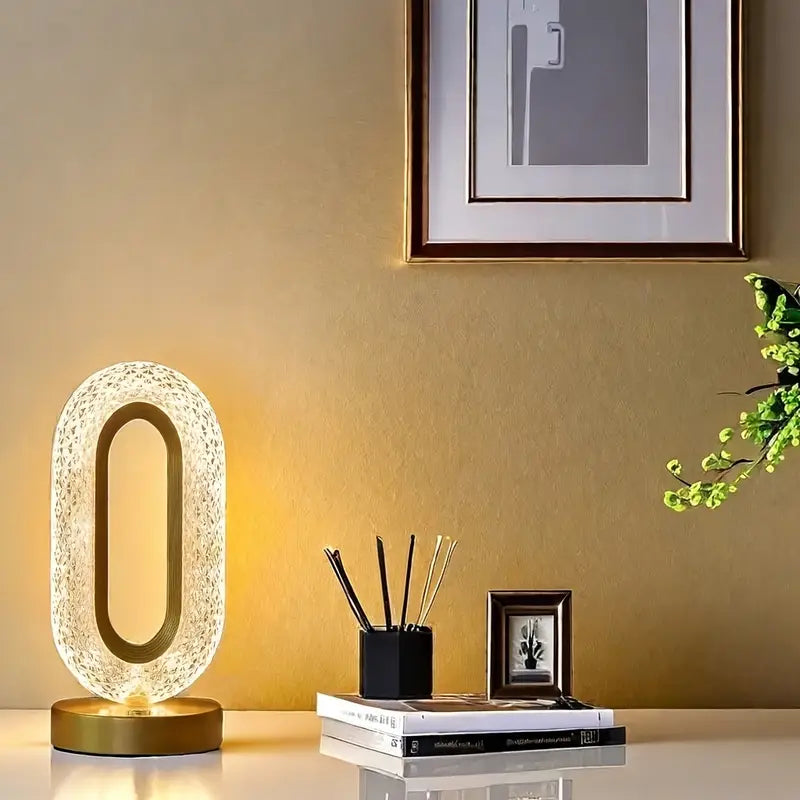 Lampe de table ovale tactile LED 3 couleurs