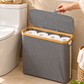Organisateur de Papier Toilette avec Couvercle en Bambou – Design Élégant et Compact
